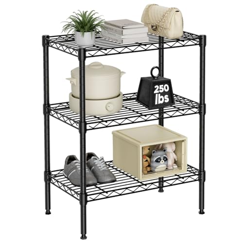 Sweetcrispy 4-Shelf Storage Shelving Unit, Adjustable Metal Wire Racks B3757
