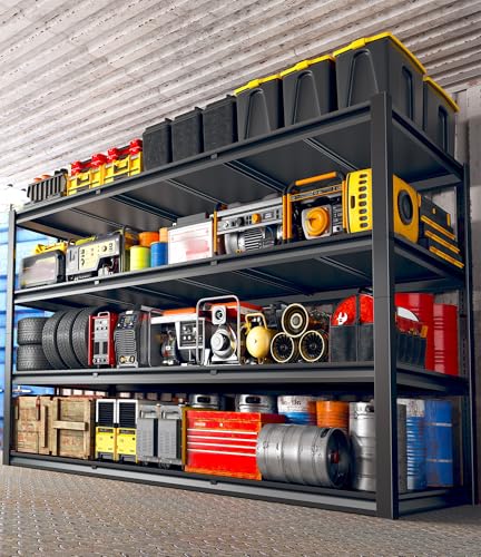 REIBII 60" W Garage Shelving 5-Tier Heavy Duty Metal Storage Shelves B60038
