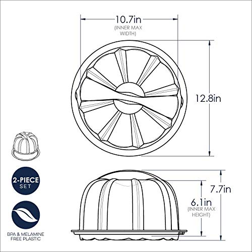 Nordic Ware Deluxe Bundt Cake Keeper, Clear D4090