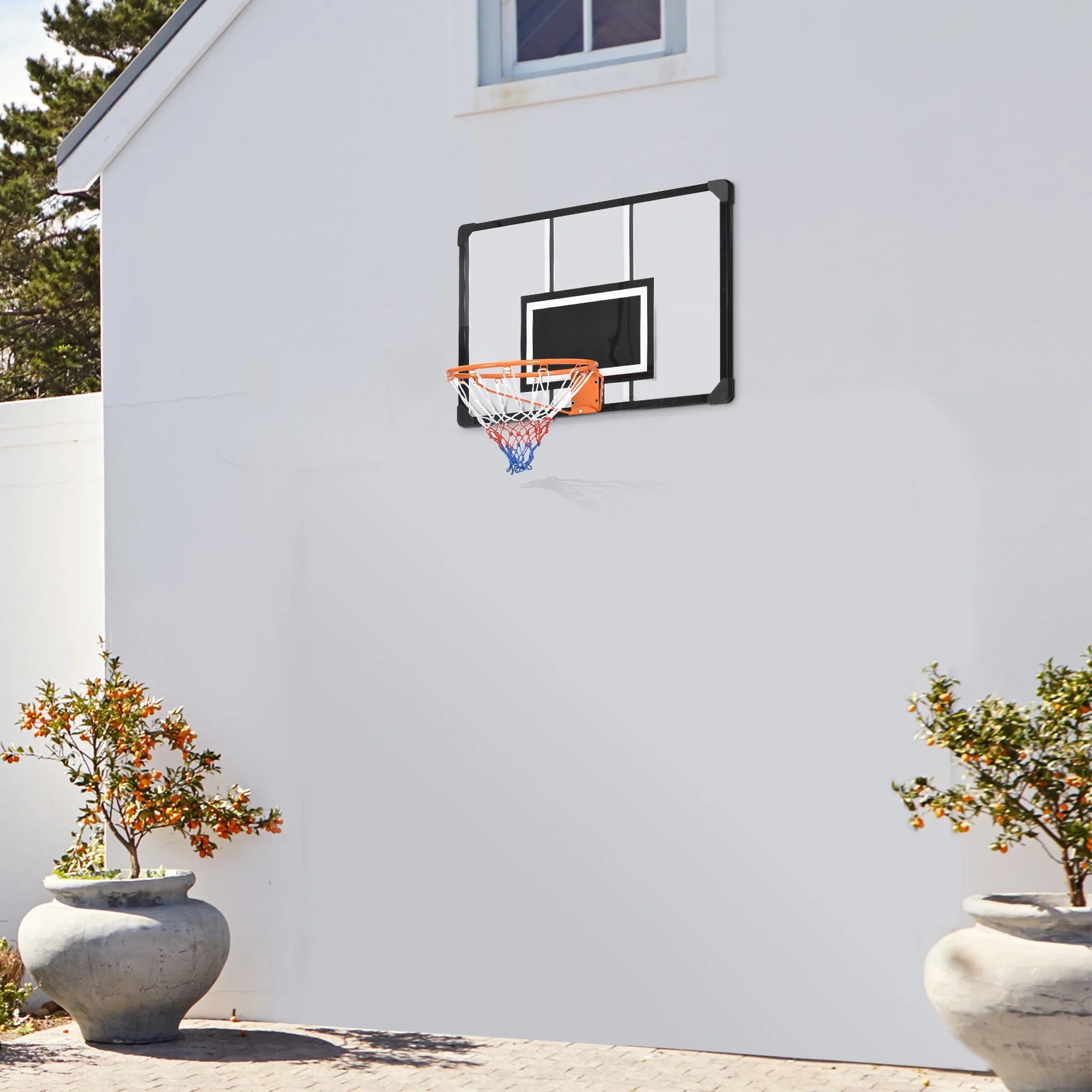 Soozier Wall Mounted Basketball Hoop Shatter Proof Backboard B958562