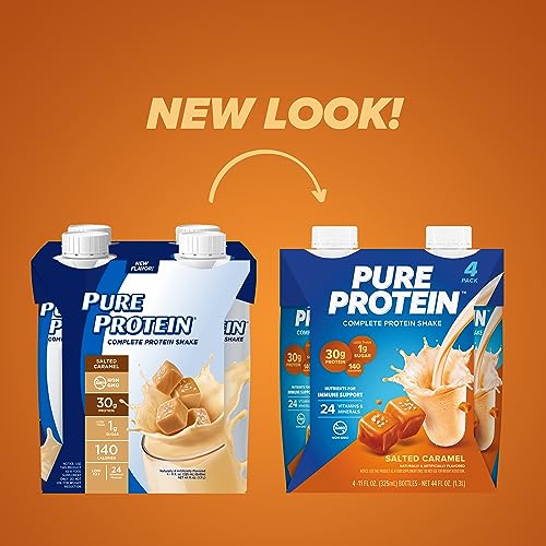 Pure Protein Strawberry Protein Shake, 30g Protein, 11oz, 12 Pack Y869