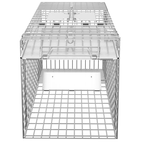 ZENY Live Animal Cage Trap 32" Steel Catch Release Humane Rodent Cage Y247383