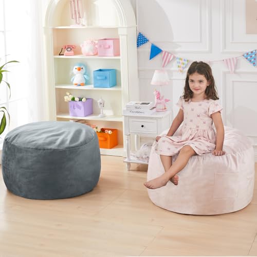Giant Bean Bag Chair for Adults Convertible Bed with Microfiber Cover Charcoal G62613