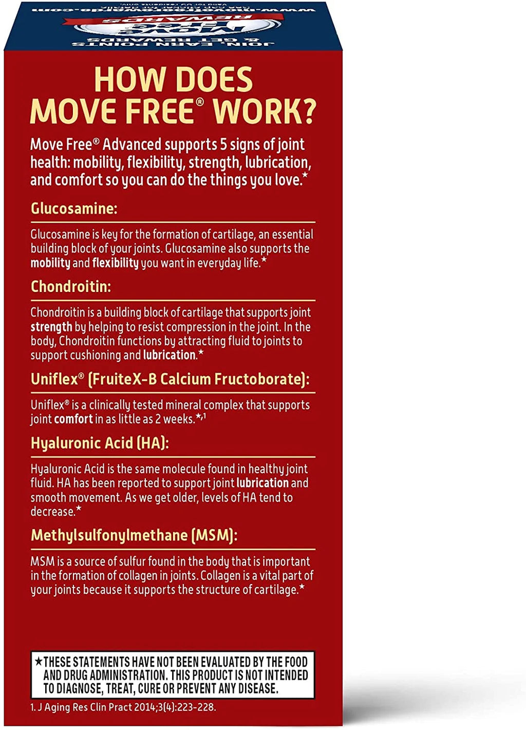 Move Free Glucosamine Chondroitin MSM Joint Supplement, 120 Count S489
