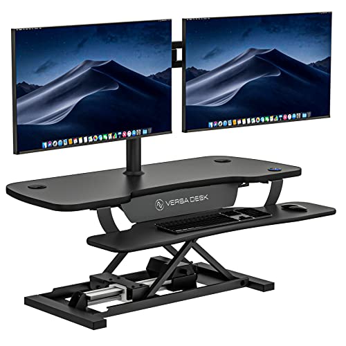 VERSADESK PowerPro™ 36 Inch Electric Standing Desk Converter, Black H627