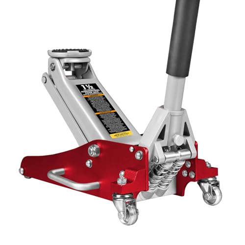 BIG RED T815016L Torin Hydraulic Low Profile Racing Floor Jack, 1.5 Ton Capacity, Blue M736