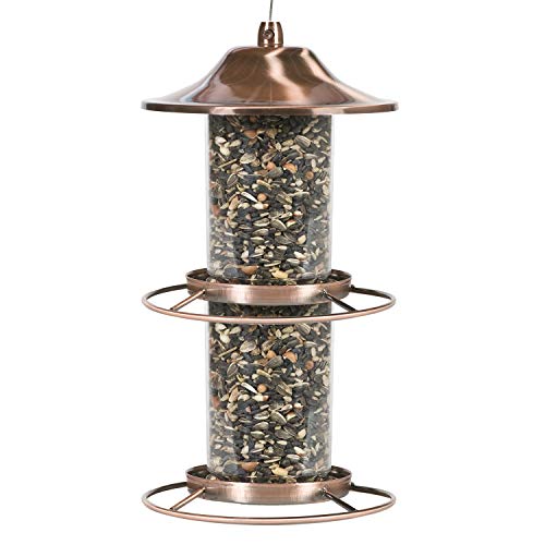 Perky-Pet 517282 Copper Panorama Bird Feeder 312C, 1 Tier
