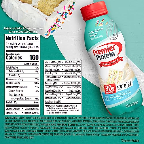 Premier Protein Shake Café Latte, 30g Protein, 11.5 fl oz, 12 Pack B4466