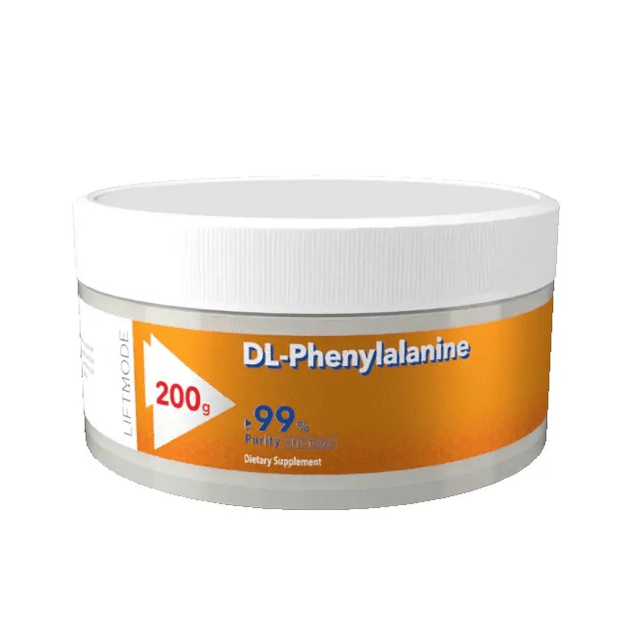 LiftMode DL-Phenylalanine (DLPA) Powder Supplement - Blend of Essential Amino Acids for Nervous System, Mood & Energy Support | Vegetarian, Vegan, Non-GMO, Gluten Free - 200 Grams (400 Servings)