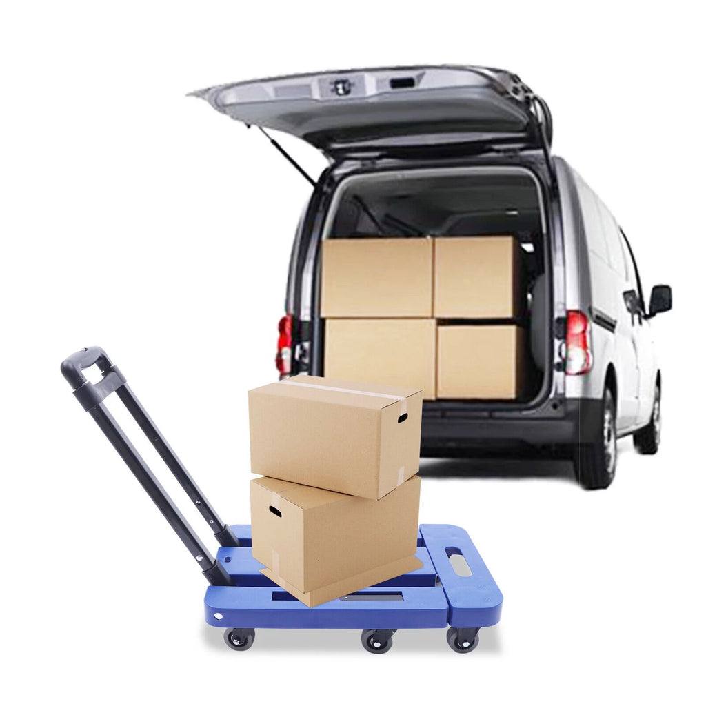 Folding Dolly Trolley Cart 220lbs Capacity 6 Wheels P5568