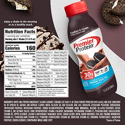 Premier Protein Shake Café Latte, 30g Protein, 11.5 fl oz, 12 Pack B4466