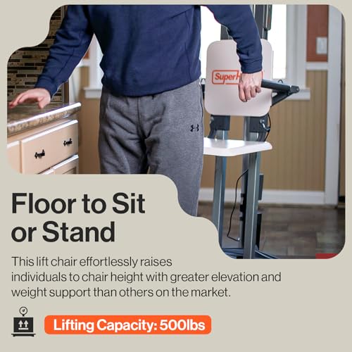SuperHandy GoRise Electric Floor to Stand Lift - 500 Lbs Capacity, Portable I87904