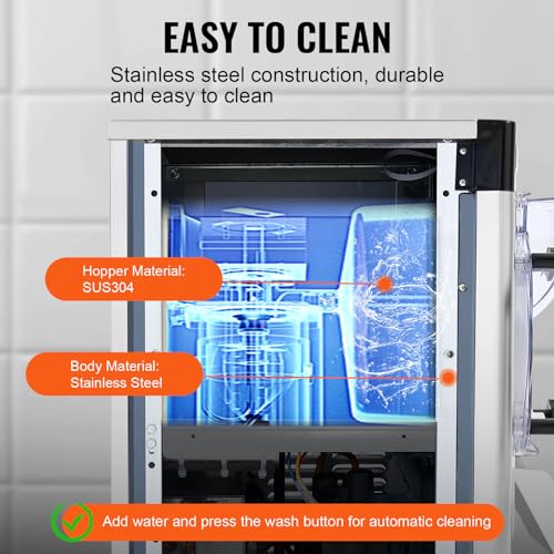 VEVOR Commercial Ice Cream Machine, 20-25L/H, 2400W, 1-Flavor Hard Serve Maker T292956