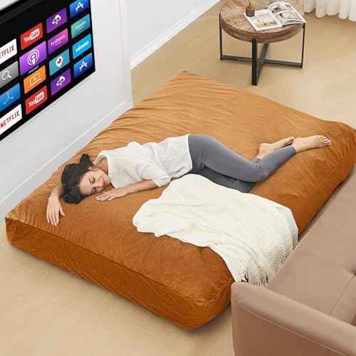 Giant Bean Bag Chair for Adults Convertible Bed with Microfiber Cover Charcoal G62613