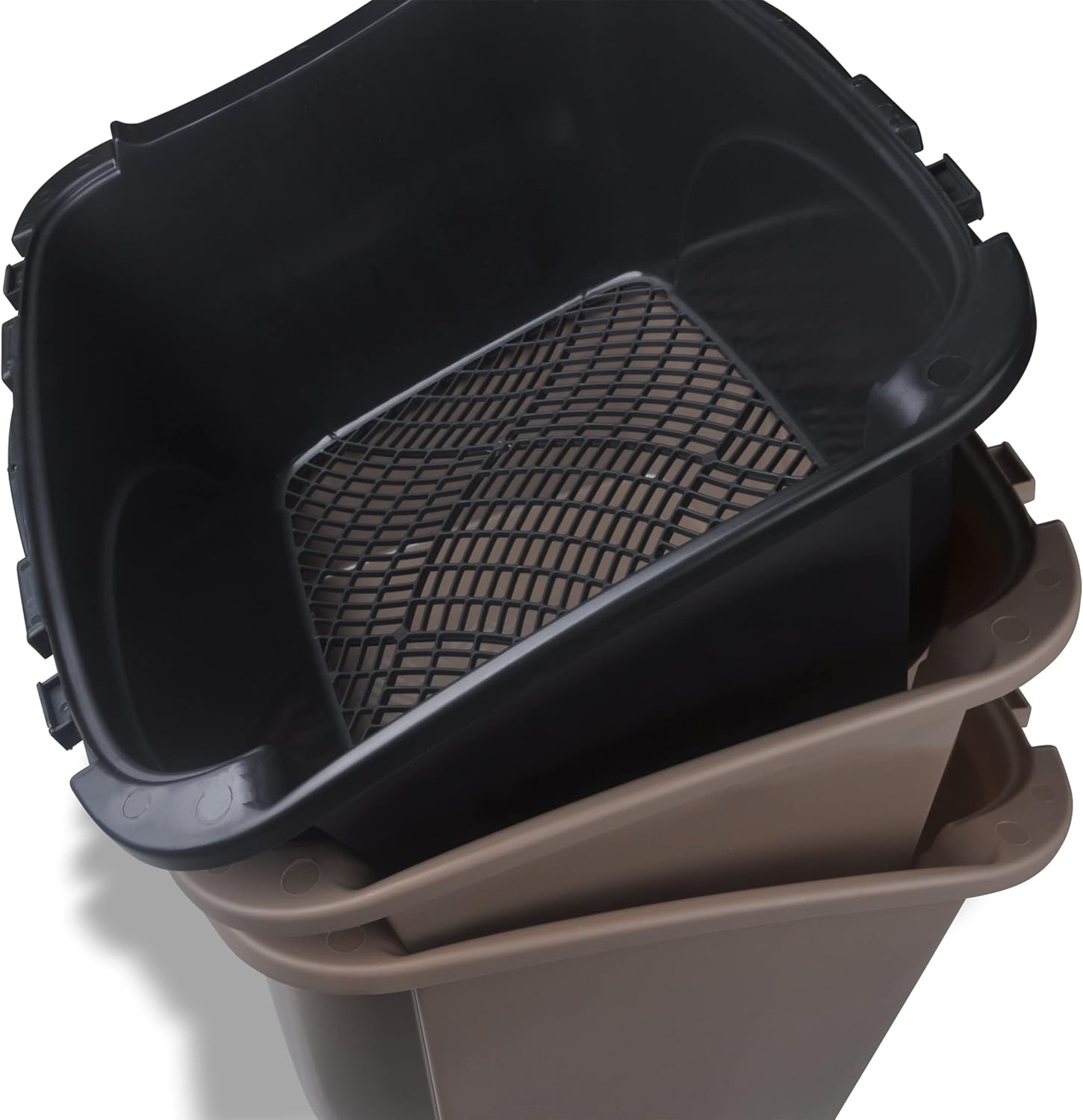 Van Ness Pets Odor Control Large Enclosed Sifting Cat Pan, Beige Q11731