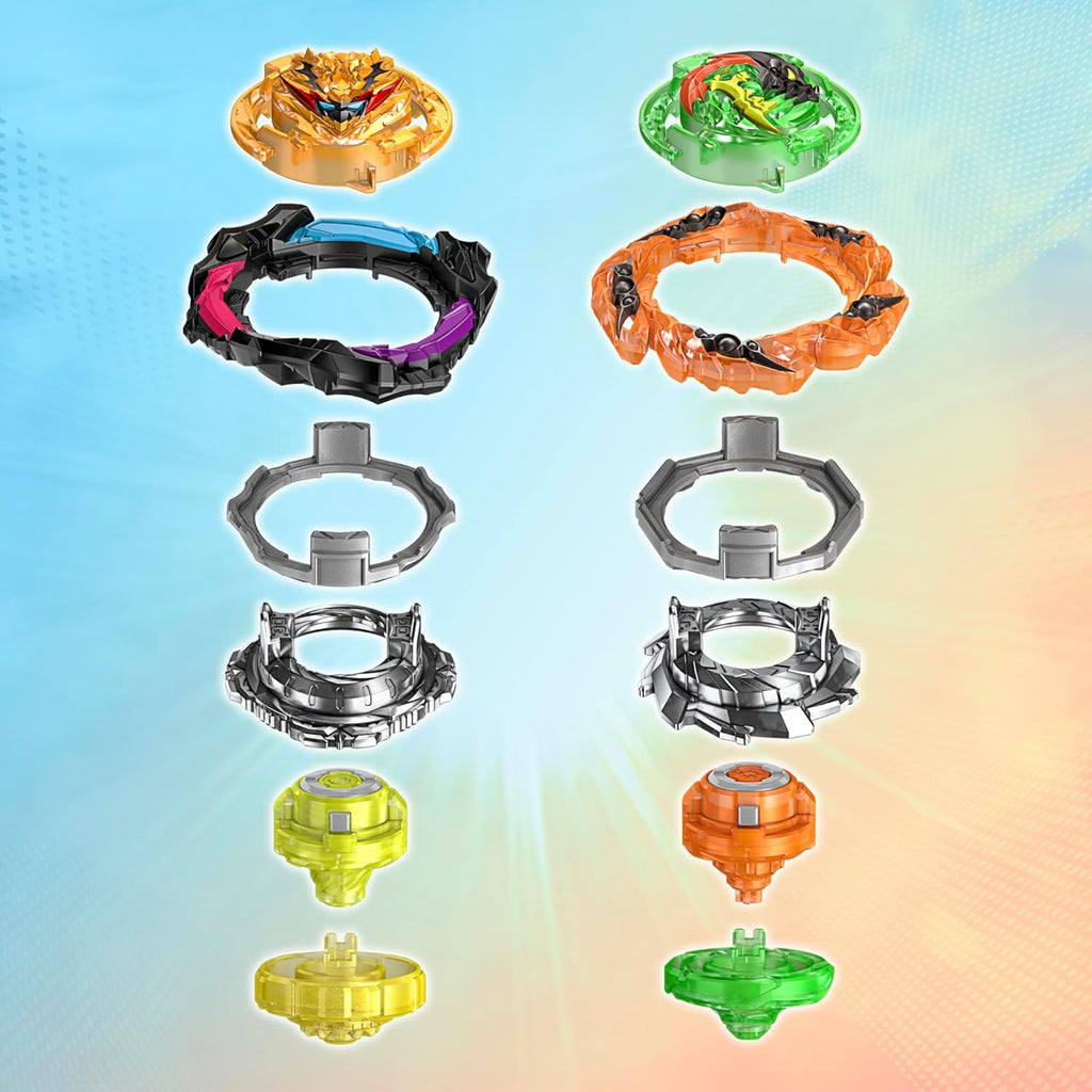 BEYBLADE Burst QuadStrike Light Ignite Battle Set Stadium with 2 Tops and 2 Launchers H83919