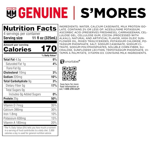 Muscle Milk Genuine Protein Shake, Vanilla Creme, 11.16 Fl Oz, 12 Pack N1974