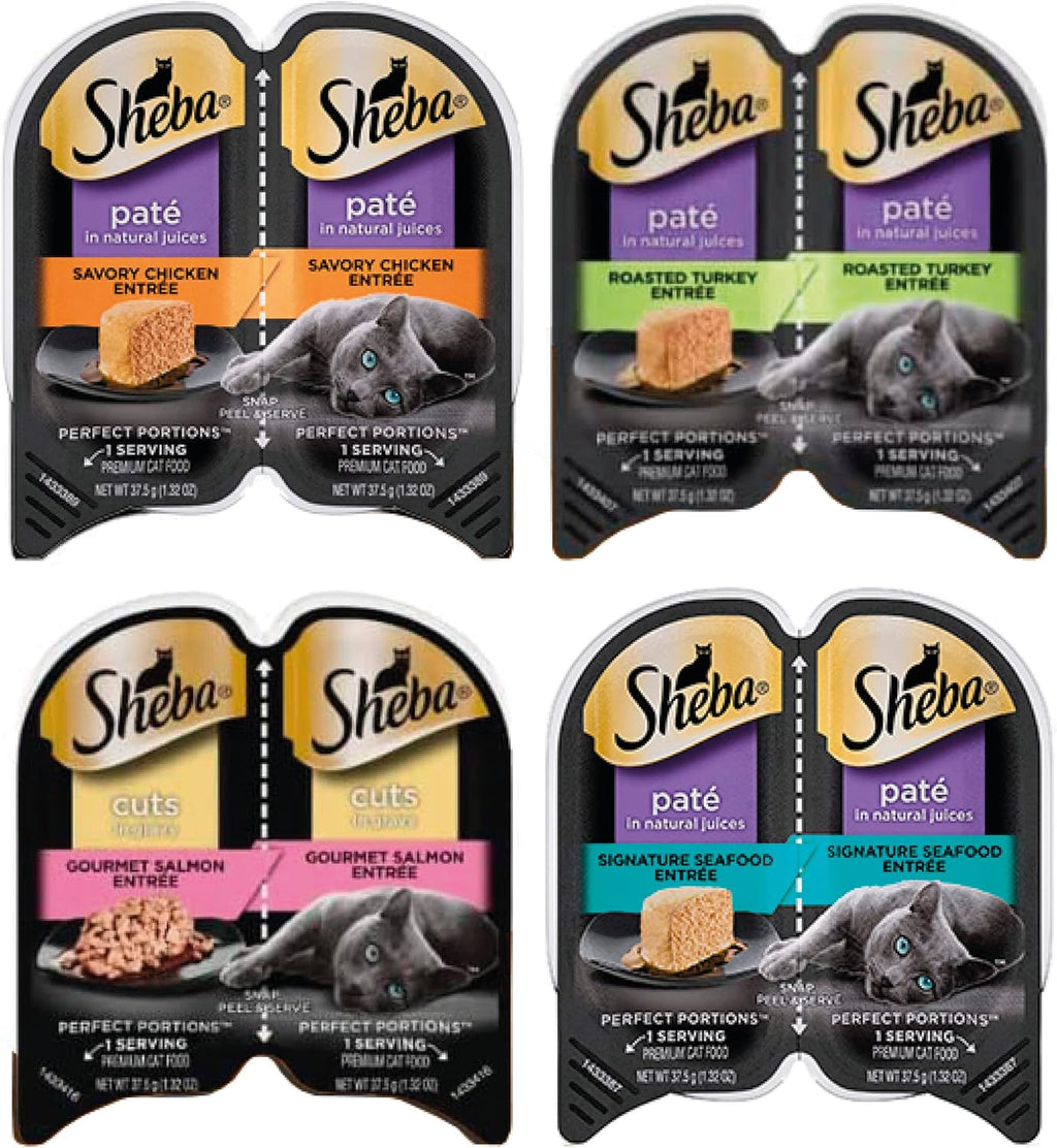 Sheba Perfect Portions Pate Wet Cat Food Cuts in Gravy Variety Pack, 12 Packs T67093