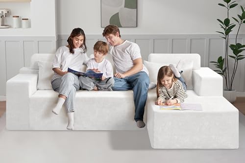 HABUTWAY 105" L-Shape Modular Sectional Sofa, Grey Velvet G848557