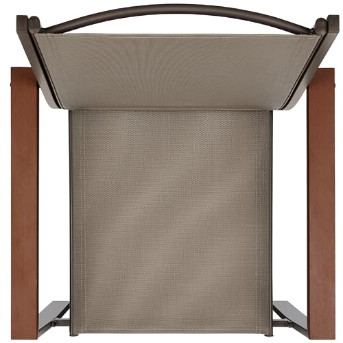 Best Choice Products 4-Piece Textilene Patio Conversation Set with Steel Frame, Taupe/Charcoal T8603