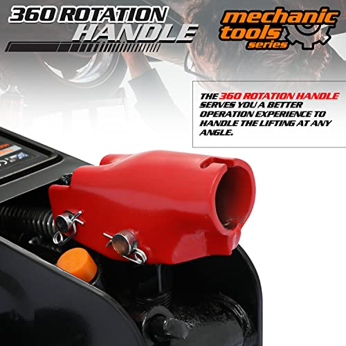 M-AUTO Hydraulic Trolley Jack 2 Ton with Carrying Storage Case, Red F471970