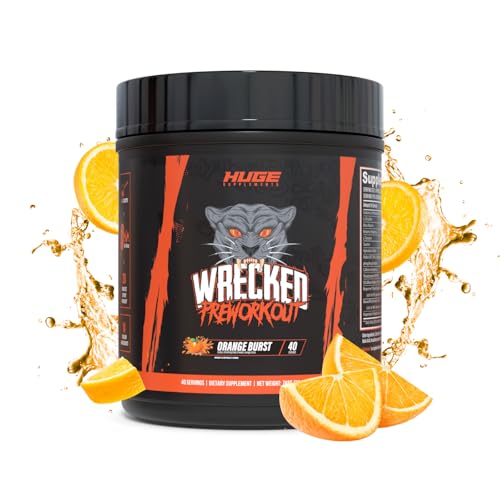 Wrecked Pre Workout Advanced Formula, 10g L-Citrulline, 6.4g Beta Alanine, 375mg Caffeine H8336