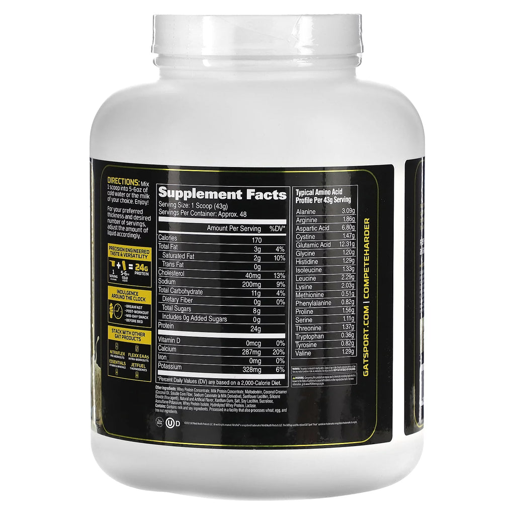GAT Whey Matrix Quad-Blend Whey Protein, Vanilla Ice Cream, 4.5 lbs Y660