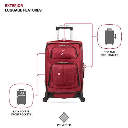 SwissGear Sion Softside Expandable Carry-On Luggage, 21-Inch, Teal U9978
