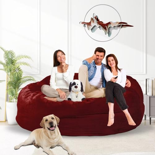 Bean Bag Chair for Adults 3FT, Soft Removable Cover, Light Gray M535251