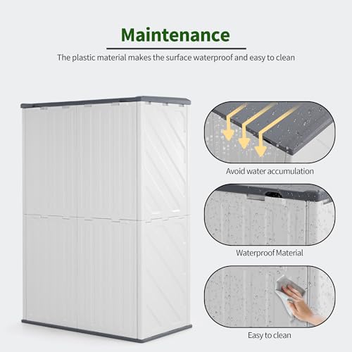 Macrout Plastic Storage Shed 4.3 x 2.5 ft Waterproof Outdoor Cabinet G522