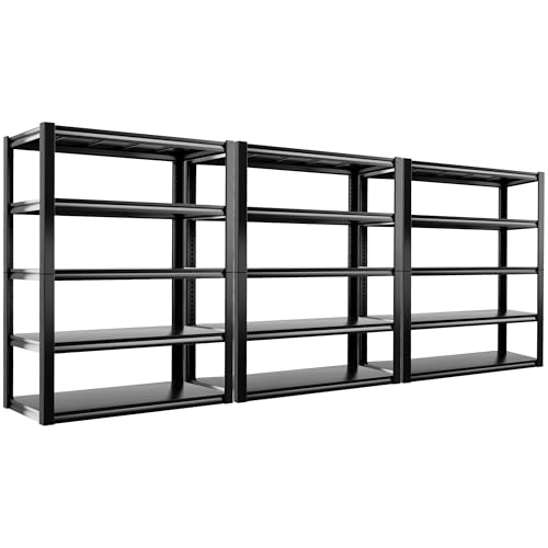 REIBII 48" W Garage Shelving 3000LBS Heavy Duty Metal Storage Shelves J429
