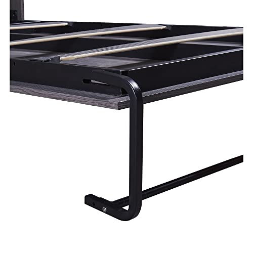 SOFTSEA Twin Murphy Bed Wood Wall Bed Foldable Cabinet Z16864