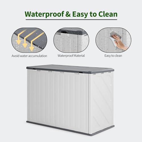 Macrout Plastic Storage Shed 4.3 x 2.5 ft Waterproof Outdoor Cabinet G522