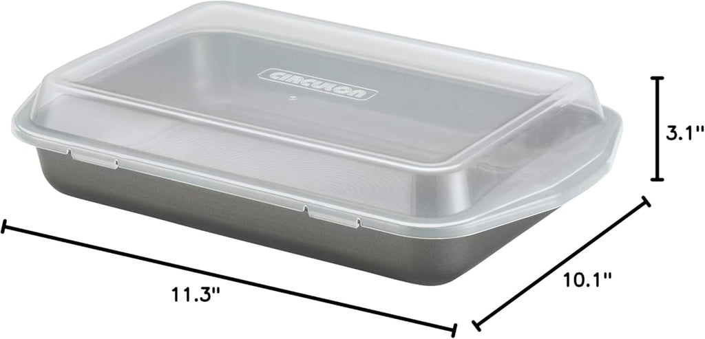 Circulon Total Nonstick Baking Pan with Lid, Rectangle 9 x 13 Inch, Gray R14278