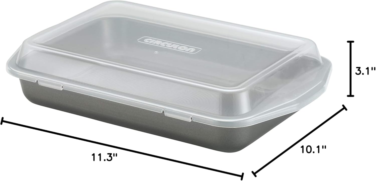 Circulon Total Nonstick Baking Pan with Lid, Rectangle 9 x 13 Inch, Gray R14278