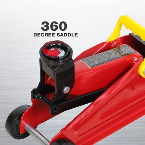 BIG RED Torin Hydraulic Trolley Floor Jack with Storage Case, 1.5 Ton Capacity, Black J906585