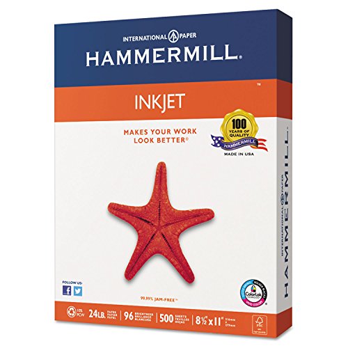 Hammermill Printer Paper 24 Lb, 8.5 x 11, 5 Ream (2,500 Sheets) S804
