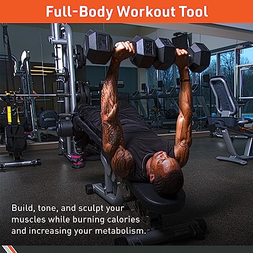 Body Sport Rubber Encased Hex Dumbbell Weight Pair Y8750