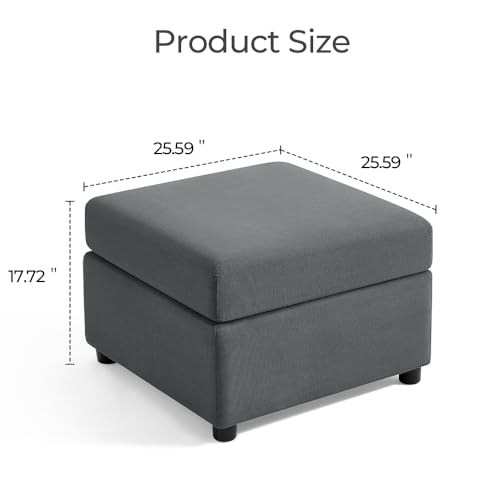 LINSY HOME Modular U Shaped Sectional Sofa with Storage, Blue M8981