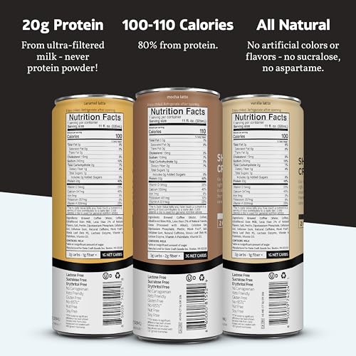 Slate Milk High Protein Dark Chocolate Shake, Lactose Free, 11 fl oz, 12 Cans C31569
