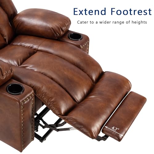 Large Power Lift Chair Recliner for Elderly with Heat and Massage, Dark Brown W500