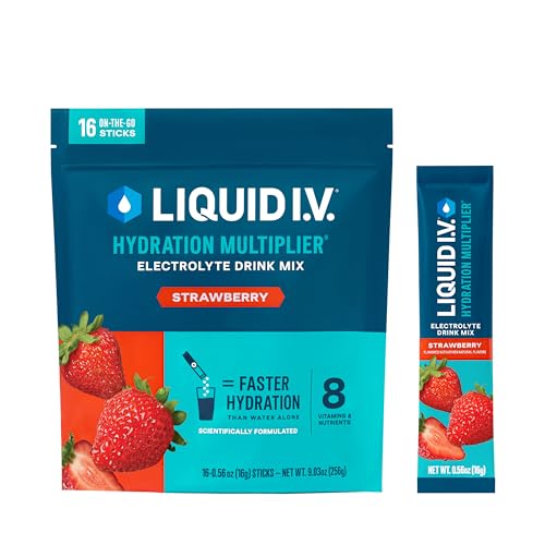 Liquid I.V. Hydration Multiplier Lemon Lime Electrolyte Powder Drink Mix, 16 Servings K2401