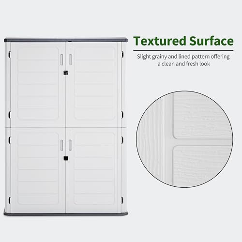 Macrout Plastic Storage Shed 4.3 x 2.5 ft Waterproof Outdoor Cabinet G522
