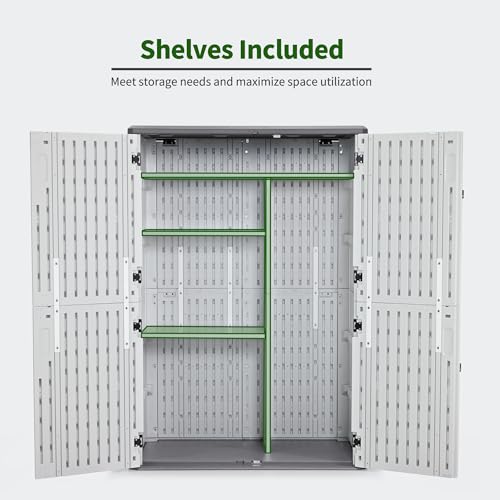 Macrout Plastic Storage Shed 4.3 x 2.5 ft Waterproof Outdoor Cabinet G522