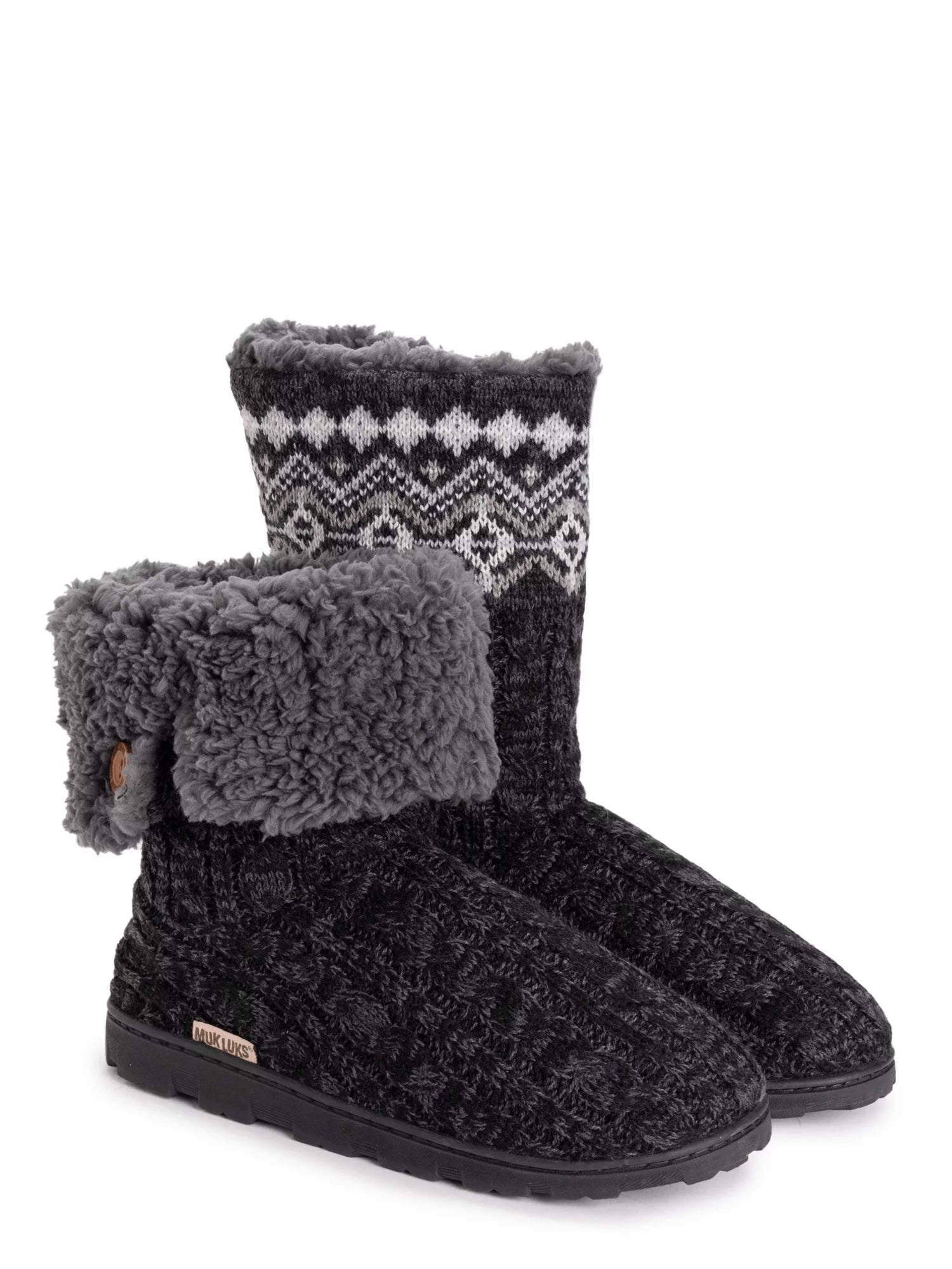 Muk Luks Women's Tall Knit Foldover Slipper Boot J531909