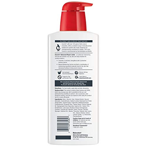 Eucerin Advanced Repair Lotion Fragrance Free for Very Dry Skin, 16.9 fl oz B2896