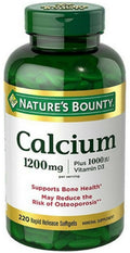 Nature's Bounty Calcium 1200mg Plus 1000IU Vitamin D3, Softgels 220 ea (Pack of 3)