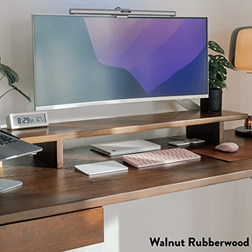 Dark Bamboo Wood Monitor Stand Riser for Desk I980272
