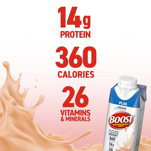BOOST Plus Nutritional Drink, Rich Chocolate, 8 fl oz, 24 Pack N58514