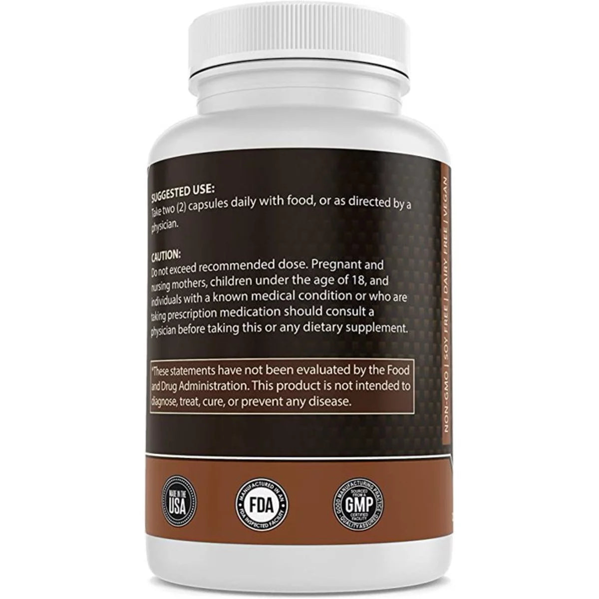 HMS Nutrition Turkey Tail Mushroom 1000mg Capsules Non-GMO Vegan I639
